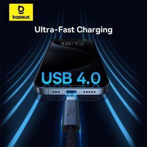 Alternative view of Cáp Thunderbolt 4 (USB4) - Cáp C to C xuất Video Baseus Flash Series 2 USB4 Full Featured Data Cable 40Gbps 240W 8K/60Hz