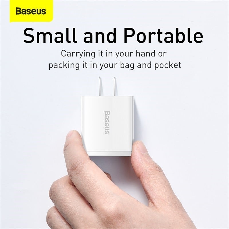 Cốc sạc nhanh siêu nhỏ gọn Baseus Compact Quick Charger 30W (USB dual port +Type C, 30w PD/QC3.0 Multi Quick Charge Support) - Ảnh 4