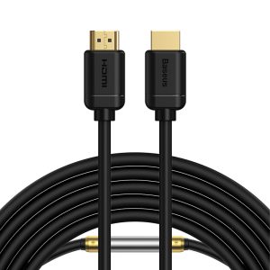 Cáp HDMI 2.0 Baseus – 4K@60Hz, HDR, 3D, tốc độ 18Gbps, 32 kênh âm thanh, hỗ trợ tỉ lệ 21:9, truyền siêu nét (Baseus high definition Series HDMI To HDMI Adapter Cable 1m Black)